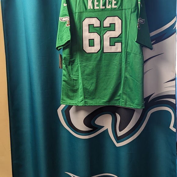 PHILADELPHIA EAGLES JALEN HURTS OR JASON KELCE F.U.S.E JERSEYS - Picture 2 of 2